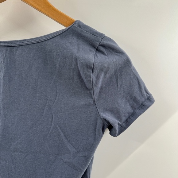 Hollister Must-Have Collection Steel Blue Square Neck Baby Tee – Size Small - Picture 6 of 6